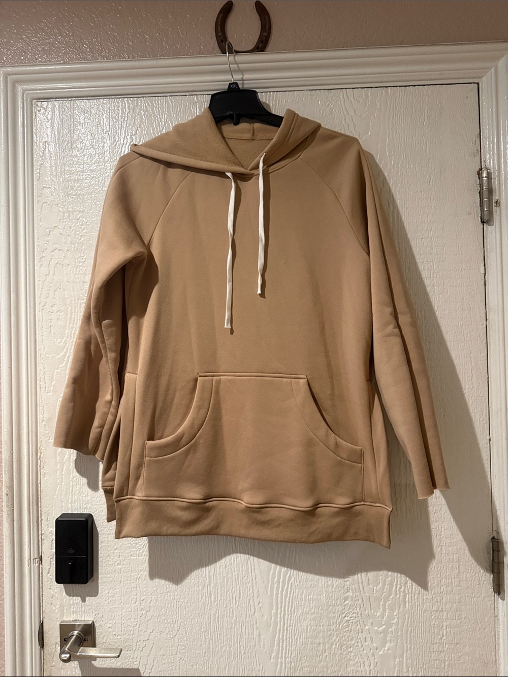 SHEIN Tan Oversized Drawstring Hoodie